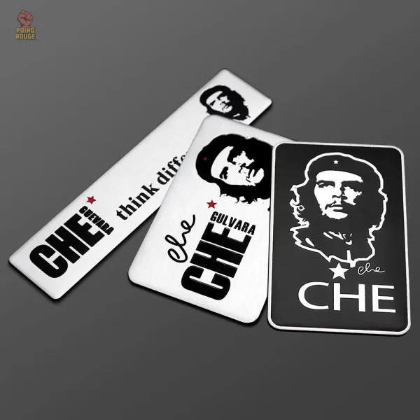 Portrait relief Che Guevara en plaque d'aluminium