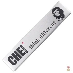 Sticker Che Guevara aluminium 3D rouge portrait relief