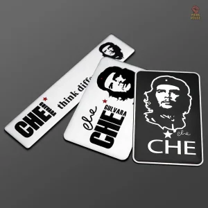 Sticker portrait Che Guevara en relief sur plaque aluminium