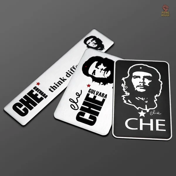 Sticker portrait Che Guevara en relief sur plaque aluminium