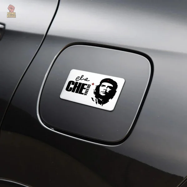 Portrait de Che Guevara en aluminium avec finition rouge