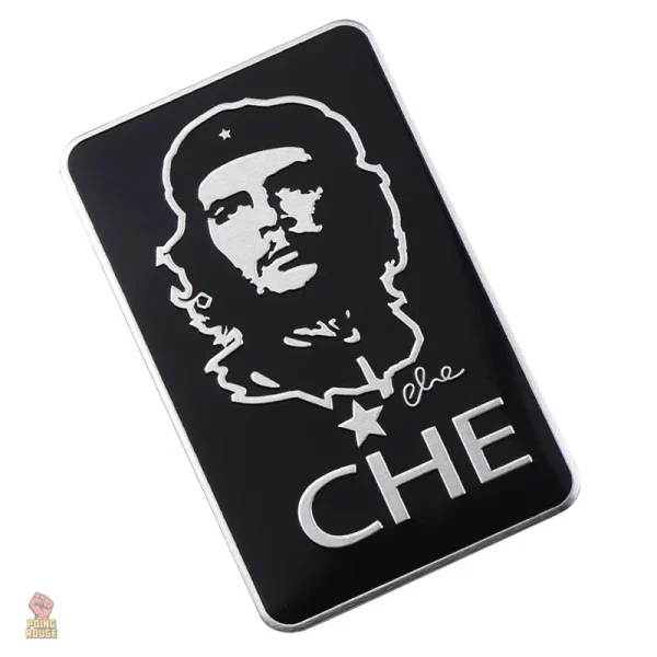Sticker en relief Che Guevara, plaque en métal rouge