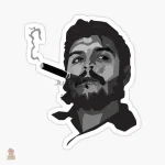 Sticker graphique Che Guevara, couleur frappante