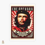Autocollant graphique Che Guevara, rouge sur noir