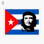 Vinyle Che Guevara en rouge, style graphique
