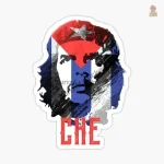 Portrait de Che Guevara en vinyle rouge