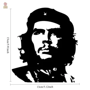 Sticker Che Guevara portrait vinyle noir décoratif