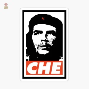 STICKER CHE GUEVARA REVOLUCION CUBA FOND NOIR
