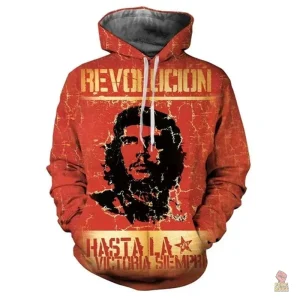 Vêtement tendance avec capuche, inspiré par le mouvement communiste