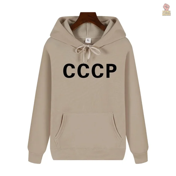 Haut minimaliste blanc avec capuche CCCP
