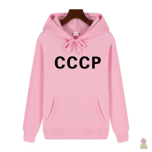 Haut à capuche blanc style communiste