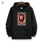 Sweat à capuche noir pour un style communiste