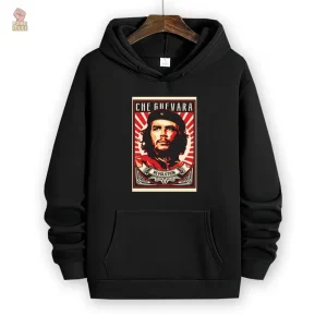 Sweat à capuche noir pour un style communiste