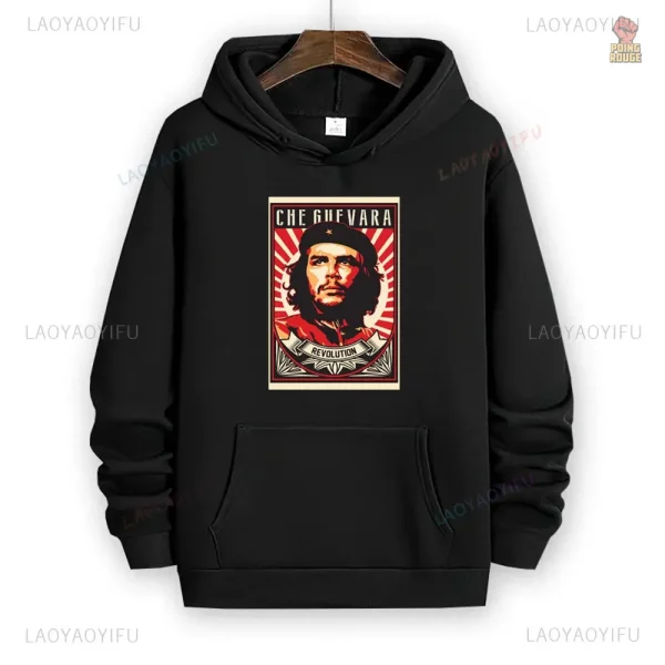 Confortable sweat à capuche noir pour un message fort