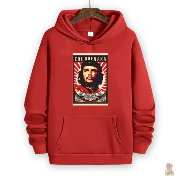 sweat-a-capuche-che-guevara-rouge-1 Sweat à capuche rouge style communiste