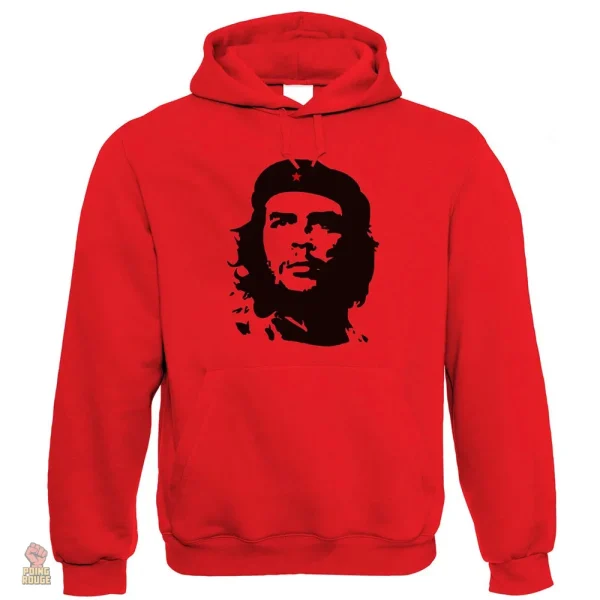 Sweat Communiste avec capuche, design portrait emblématique