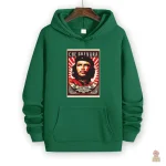 Sweat à capuche vert