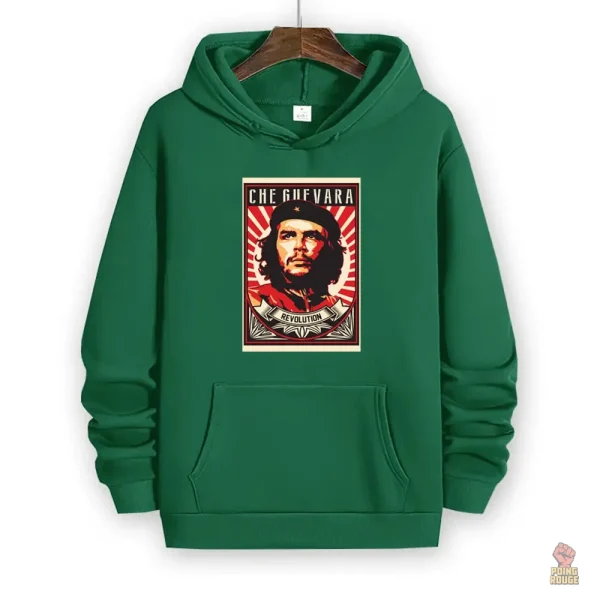 sweat-a-capuche-che-guevara-vert-1 Sweat à capuche vert