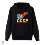Sweat à capuche noir CCCP Vostok Cosmonaut