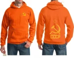 Sweat rouge vintage avec symbole CCCP faucille et marteau