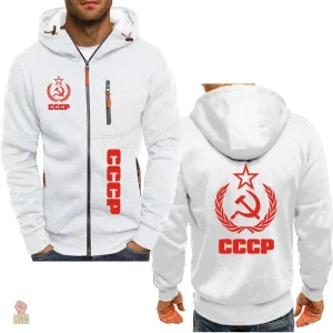 Sweat CCCP polaire multicolore Harajuku