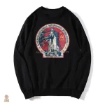 Sweat noir CCCP avec motif navette spatiale