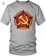 T-shirt avec symbole communiste étoile et faucille