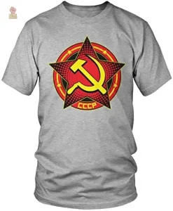 T-shirt avec symbole communiste étoile et faucille