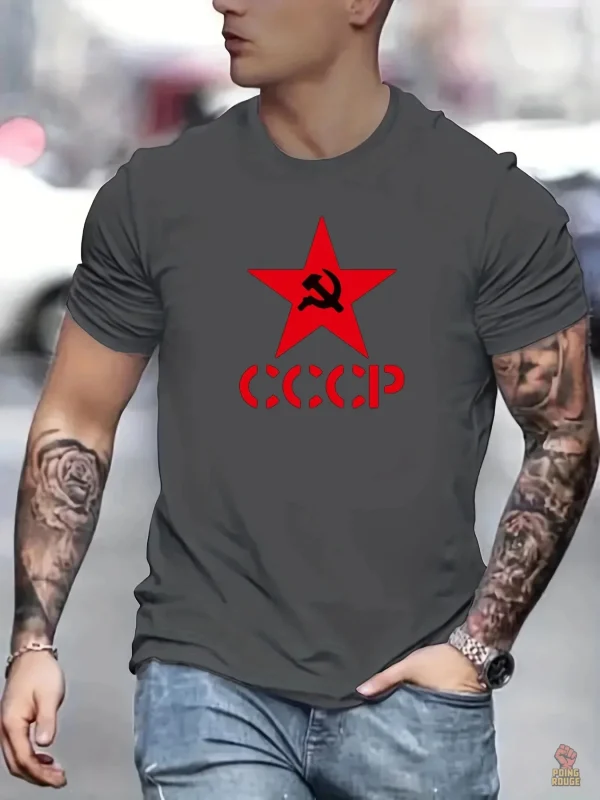 T-shirt en coton avec design CCCP