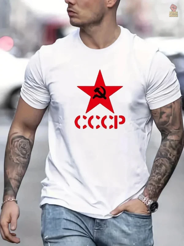T-shirt CCCP, étoile rouge, coupe classique