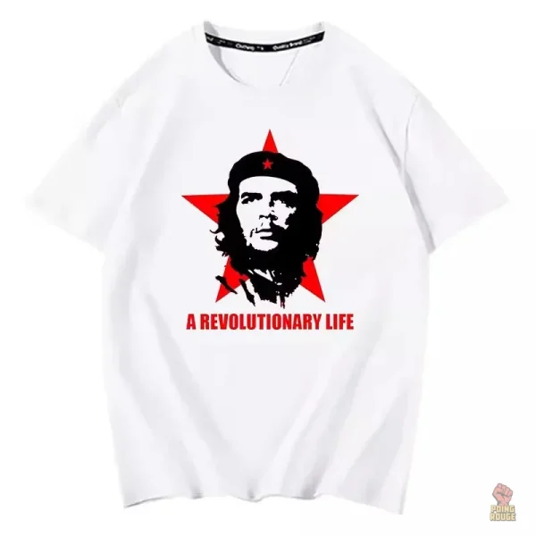 t-shirt-che-guevara-a-revolutionary-life-blanc-1 T-shirt blanc "A Revolutionary Life" pour un style engagé