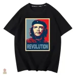 T-shirt à message en coton noir