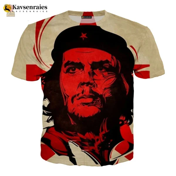 t-shirt-che-guevara-artistique-abstrait-1 T-shirt abstrait artistique au style communiste