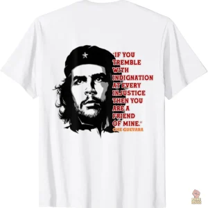 T-shirt citation Che Guevara, style graphique engagé