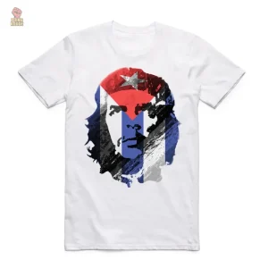 T-shirt graphique avec drapeau cubain, style communiste
