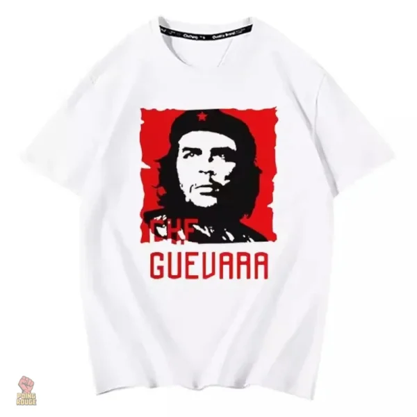T-shirt rouge emblématique, style communiste, look classique