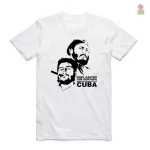 T-shirt graphique inspiré de Che et Fidel Castro, style vintage