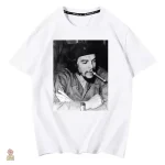T-shirt blanc Moment Cigare, style communiste