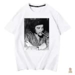 T-shirt design cigare, thème communiste, couleur blanche