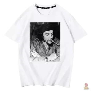 T-shirt design cigare, thème communiste, couleur blanche