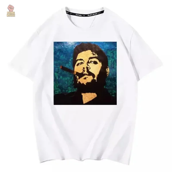 t-shirt-che-guevara-portrait-cigare-artistique-1 T-shirt artistique portrait cigare au style communiste