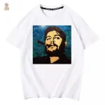 T-shirt avec illustration cigarette, design artistique unique