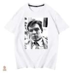 T-shirt blanc à motif communiste, style élégant et moderne
