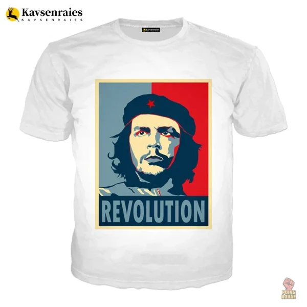 t-shirt-che-guevara-revolution-blanc-1 T-shirt révolutionnaire blanc pour un style engagé