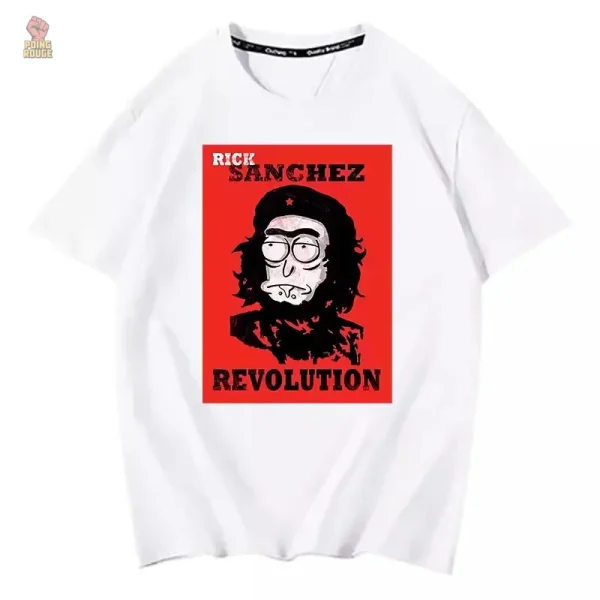 T-shirt communiste avec motif de Rick Sanchez, style original et provocateur