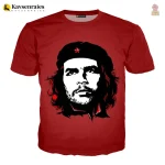T-shirt rouge révolutionnaire au style communiste