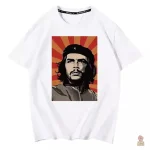 T-shirt révolutionnaire blanc avec motif soleil