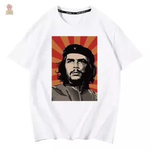 T-shirt communiste blanc, style audacieux et engagé