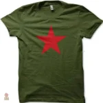 T-shirt rouge rétro soviétique à étoile
