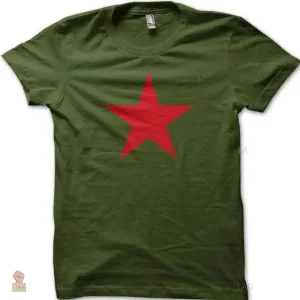 T-shirt rouge rétro soviétique à étoile